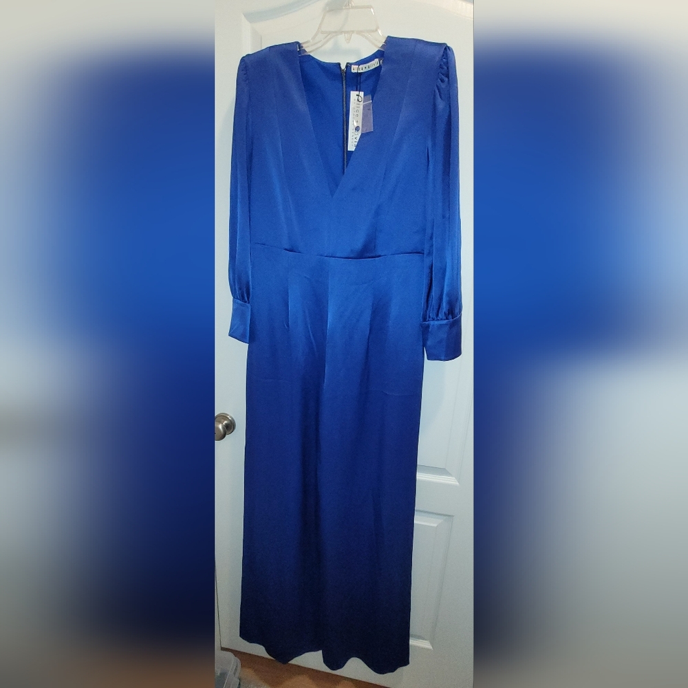 Alice and Olivia ultramarine Blue Jumpsuit Sz 14 NWT